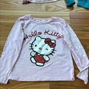 Hello Kitty Pink Long Sleeve Tee with Iconic Character Design
